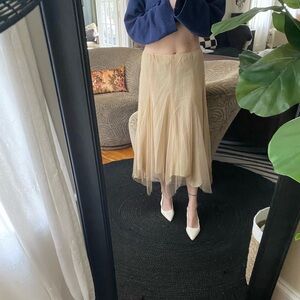 Hazel Cream High-Low Skirt